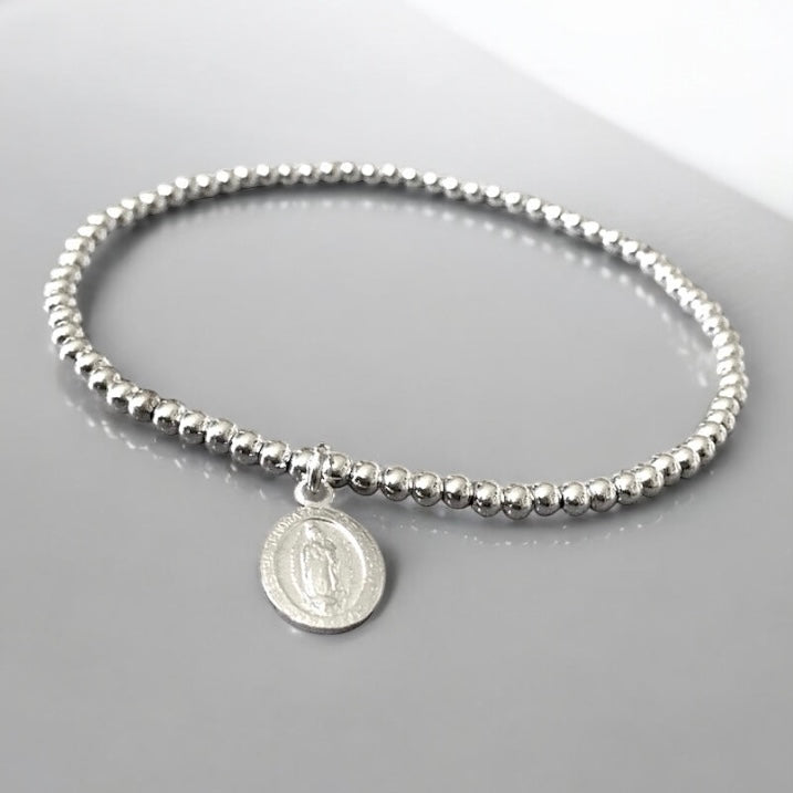 Pulsera virgen de Guadalupe plata
