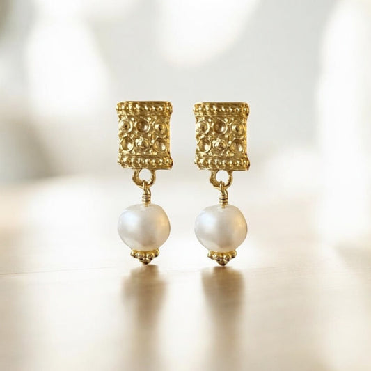 Aros savona perlas oro