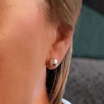 Aros bolita 8 mm plata 925