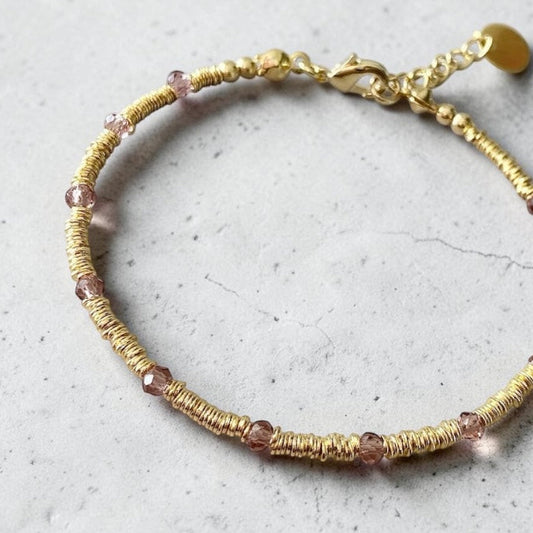 Pulsera tiare cristal oro