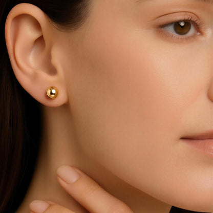 Aros bolita 7 mm. oro