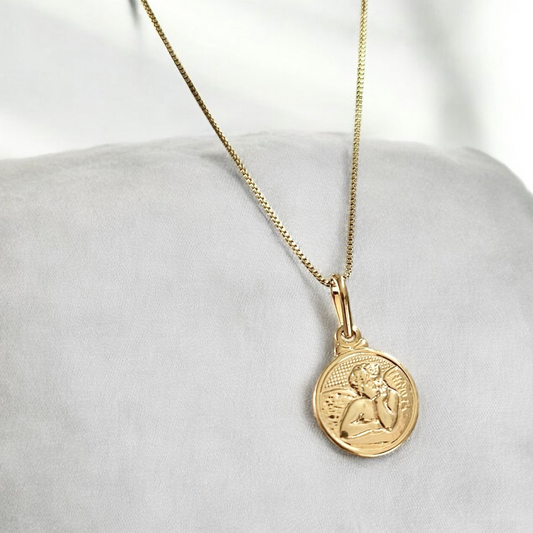 Collar ángel de la guarda oro