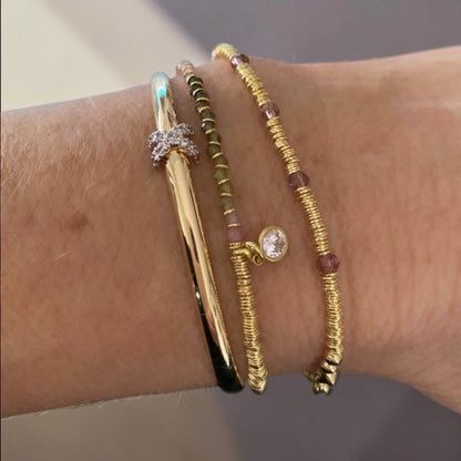 Pulsera tiare cristal oro