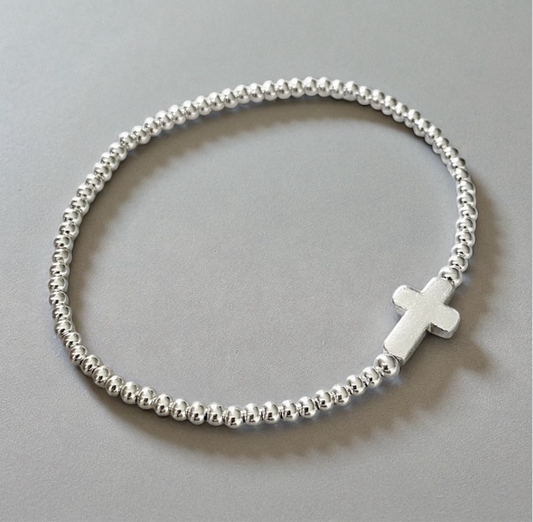 Pulsera cruz silver