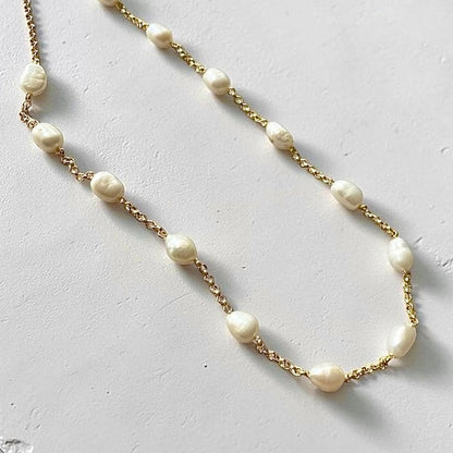 Collar perlas oro