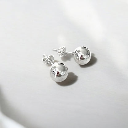 Aros bolita 8 mm plata 925