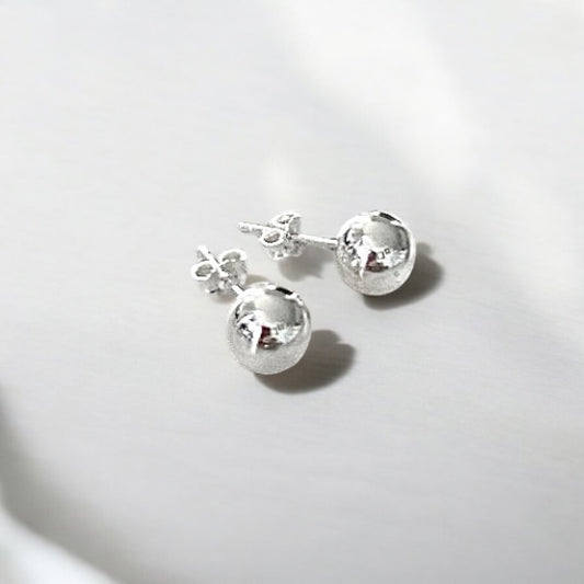 Aros bolita 8 mm plata 925