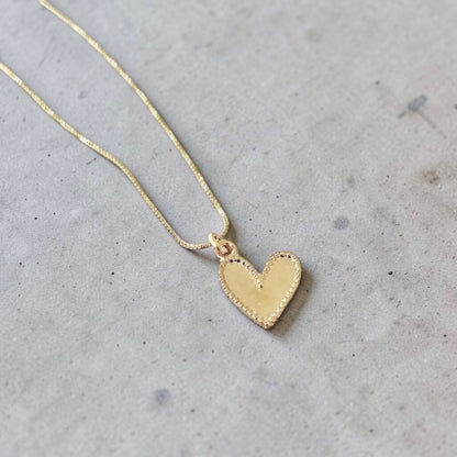 Collar corazón oro