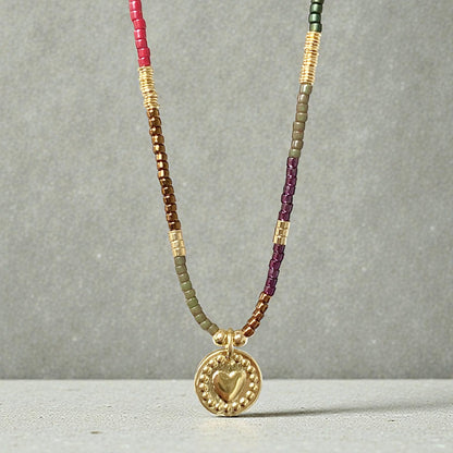 Collar etro corazón oro