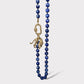 Collar azul leopardo oro
