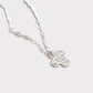 Collar cruz martillada plata