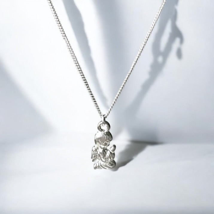 Collar angelito de Fátima plata 925