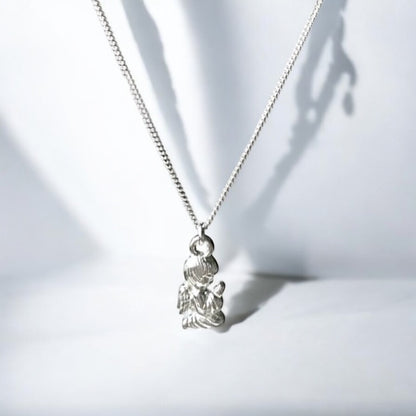 Collar angelito de Fátima plata 925