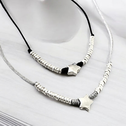 Collar hilo estrella plata