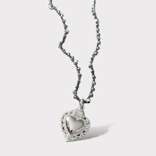 Collar tejido detente plata