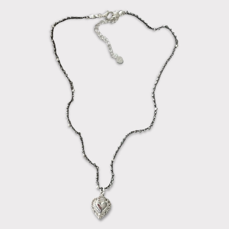 Collar tejido detente plata