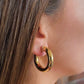 Aros argolla ana enchapado en plata