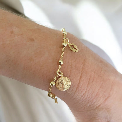 Pulsera protección oro