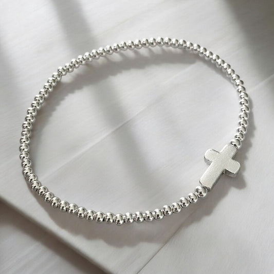 Pulsera cruz silver