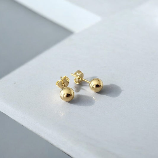 Aros bolita 6 mm. oro