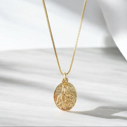 Collar escapulario oro