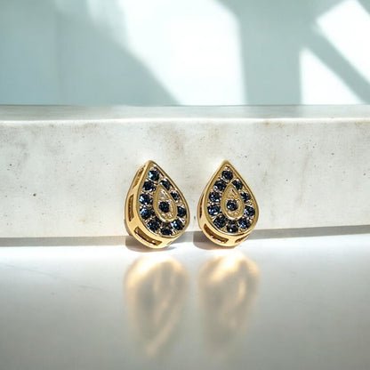 Aros azules oro