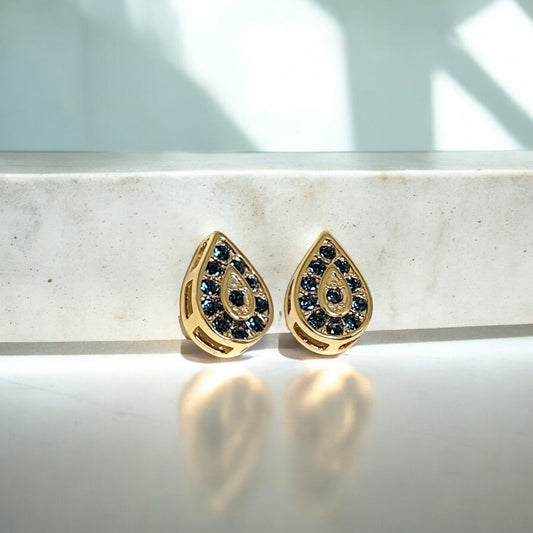Aros azules oro