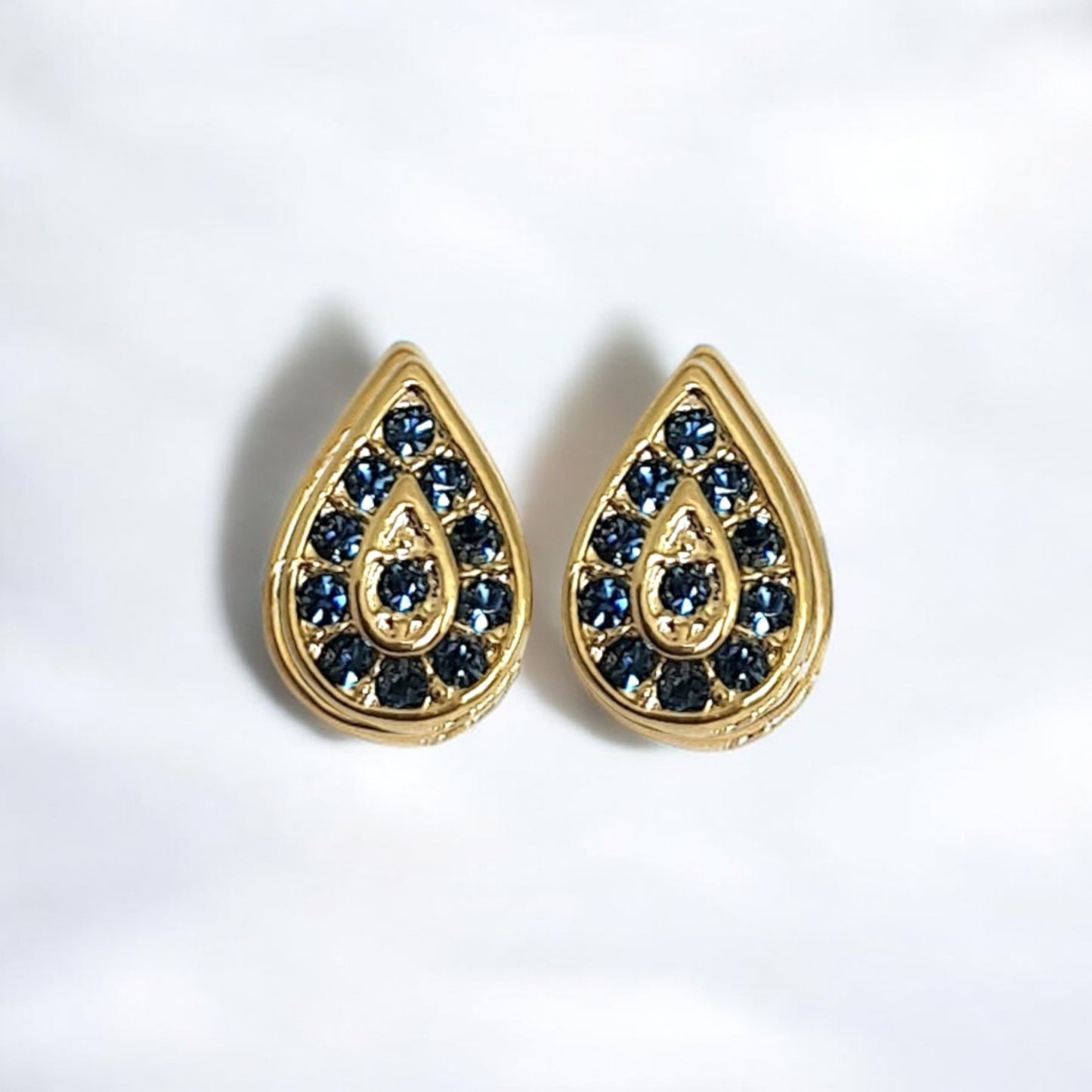 Aros azules oro