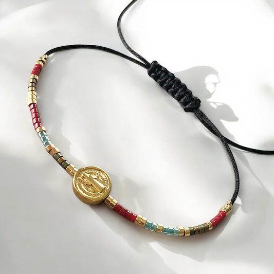 Pulsera hilo mijuki San Benito oro