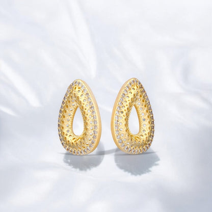 Aros gota circones oro