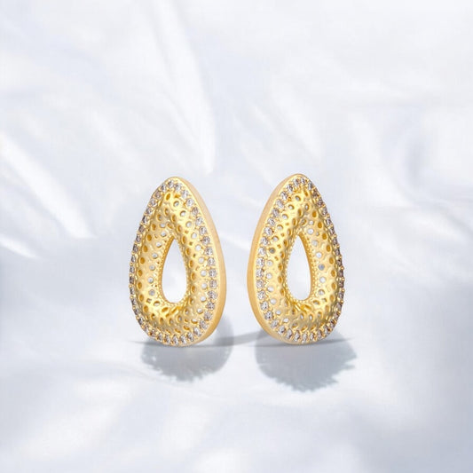 Aros gota circones oro