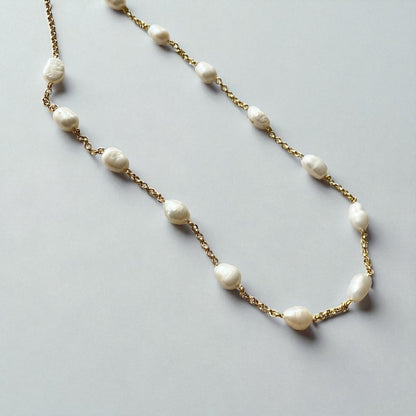 Collar perlas oro