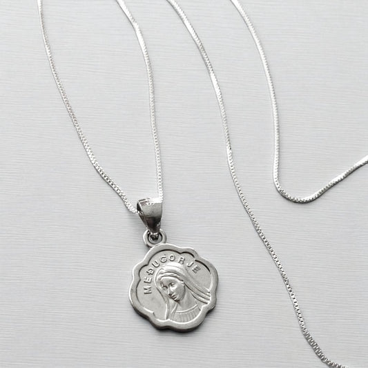 Collar virgen de medjugorje plata 925