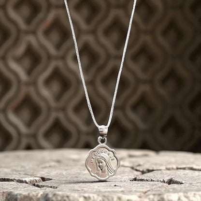 Collar virgen de medjugorje plata 925