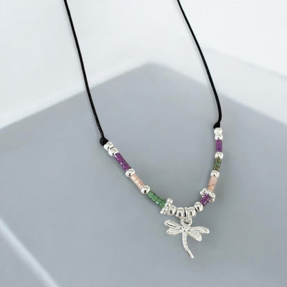 Collar mijuki hilo libélula plata