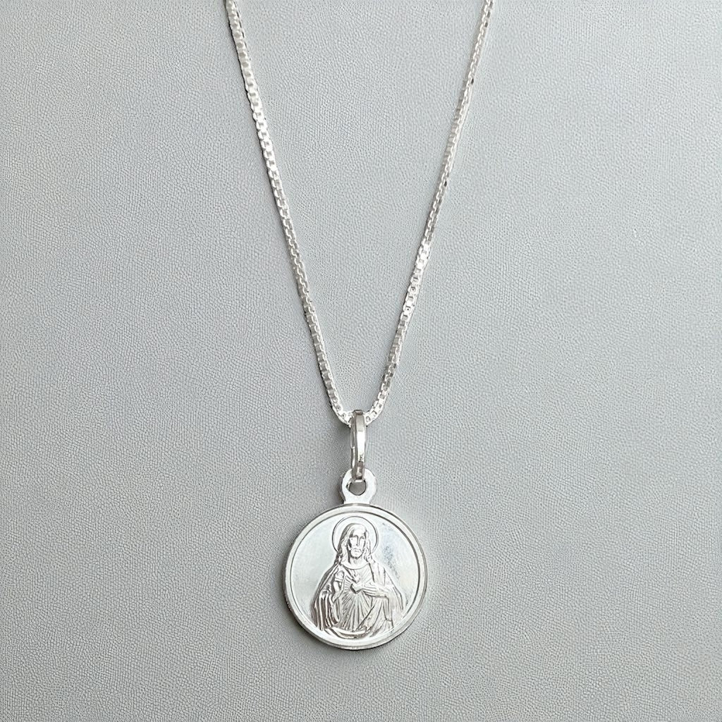 Collar Sagrado Corazón plata 925