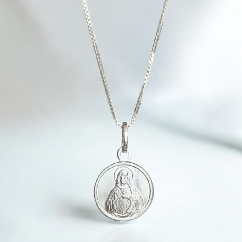 Collar Sagrado Corazón plata 925