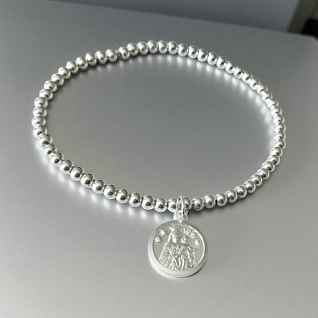 Pulsera Virgen del Carmen plata
