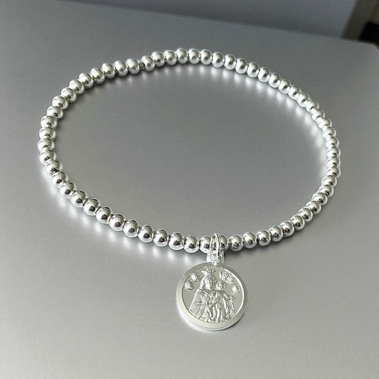 Pulsera Virgen del Carmen plata