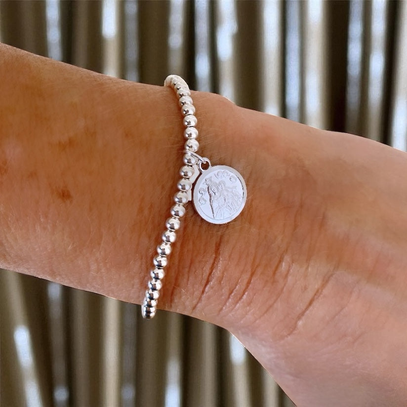 Pulsera Virgen del Carmen plata