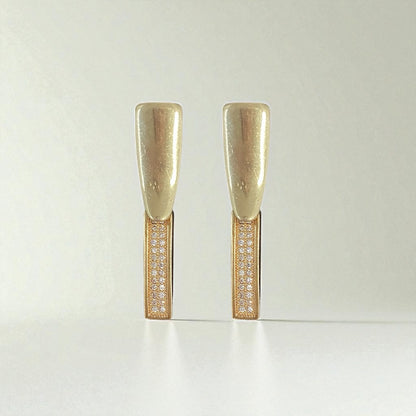 Aros placa circones oro