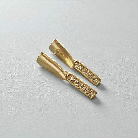 Aros placa circones oro