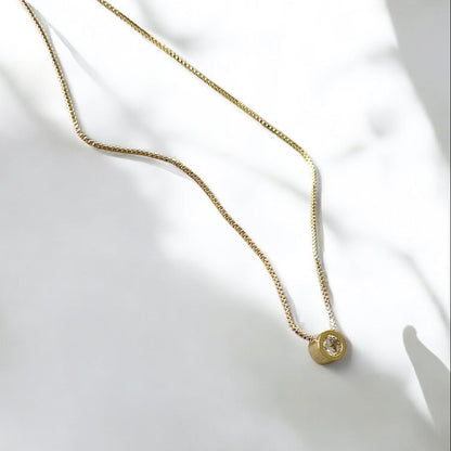 Collar punto de luz 6 mm oro