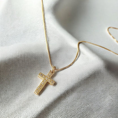 Collar cruz oro