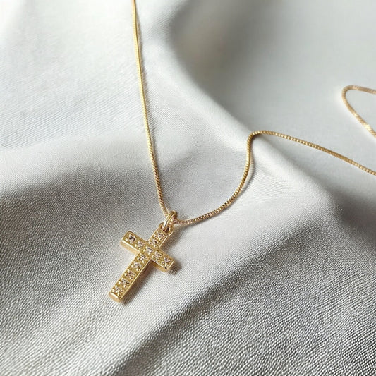 Collar cruz oro