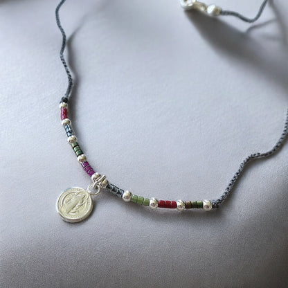 Collar tejido San Benito plata
