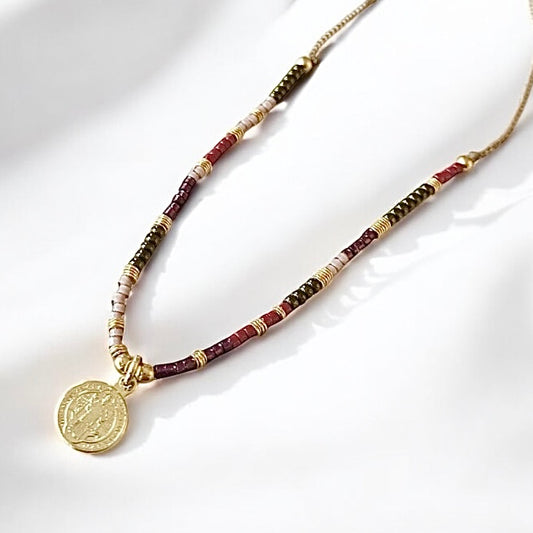 Collar tejido San Benito oro