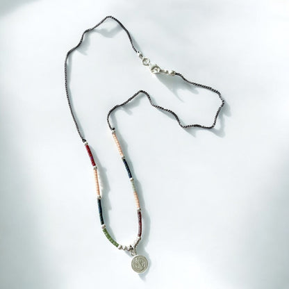 Collar tejido San Benito plata