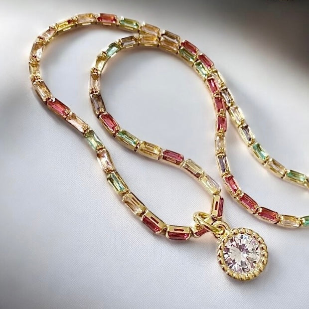 Collar choker leonor circón oro