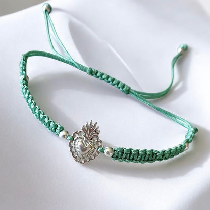 Pulsera macramé detente plata